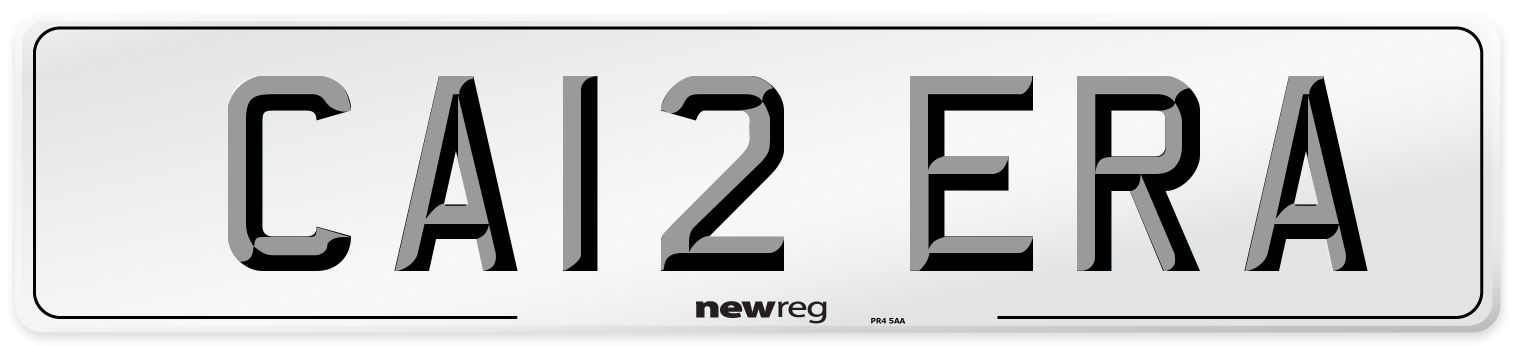 CA12 ERA Number Plate from New Reg